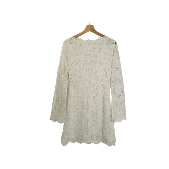 Vintage Juicy Couture-Elegant white Lace Long Sleeve Dress - Picture 11 of 11